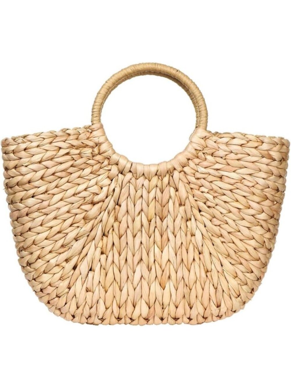 Handwoven Large Straw Beach Tote Bag - Stylish Summer Hobo Handbag for Women
